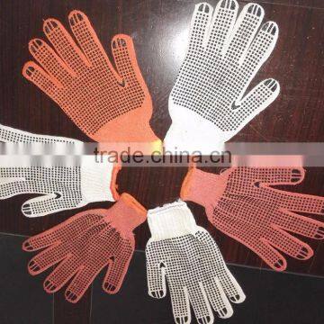 PVC Dotted Cheap Safety Work Gloves Cotton Knitted White Gloves Cotton String Knit glove