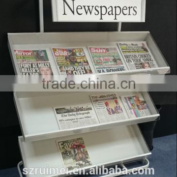 Practical customized multi-tier library magazine/newspaper display