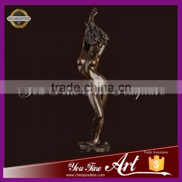 sexy woman bronze beauty statue dancing sculpture