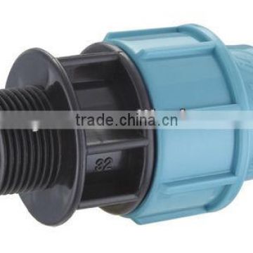 PP compression fittings male adapter