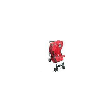 Red Lightweight Baby Buggy Strollers 3 Wheel Adjustable Backrest