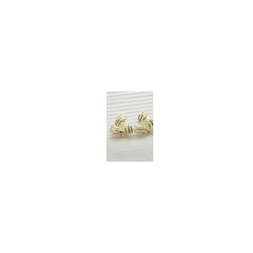silver earrings with gold plating