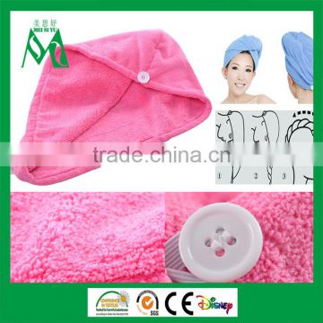 custom microfiber hair turban towel /hair wrap towel wholesale