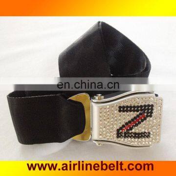 Western rhinestone aircraft belts
