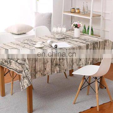 Cotton Linen Tablecloth Reusable Bark pattern Cotton And Linen Household Tablecloth