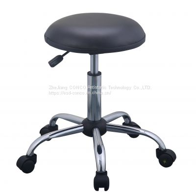 Conductive Plastic Castor With Chrome Steel Base Leather Office Chair
