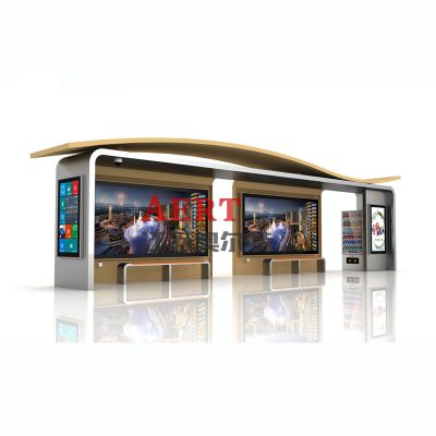 Outdoor intelligent station reporting system bus shelter platform new bus stop light box production