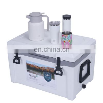 2021 Gint Hot selling new design hard cooler box 50L waterproof ice chest for camping fishing outdoor portable eco friendly