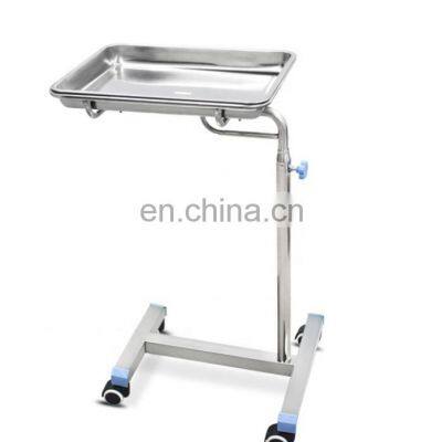 Hot sale stainless steel single and double bars treatment cart for operating room