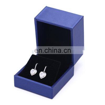 Fadeli Wholesale Custom Logo Royal Blue Pu Leather Jewelry Packaging Earrings Box