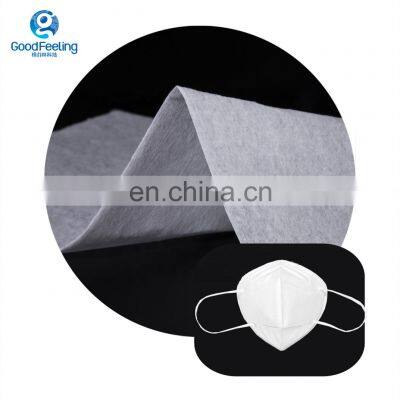 100% Es Fiber Non Woven Fabric Rolls N95 KN95 Raw Materials 40 50gsm Hot Air Cotton Nonwoven Soft Mask Filter FFP2 Material