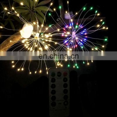 Hanging Starburst String Light 120LEDs DIY Firework Copper Fairy Garland christmas Lights outdoor Twinkle Lamp
