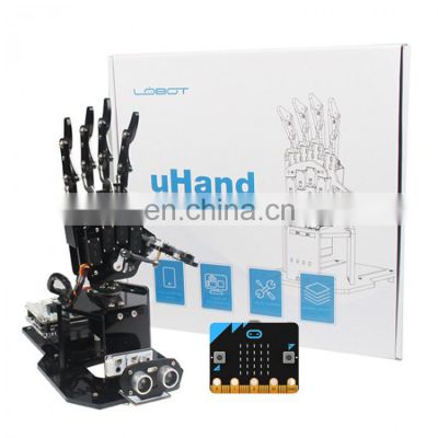 Unfinished 180 degree Swivel Base APP Control uHandbit Open Source Robotic Hand w/ Micro:bit Main Board