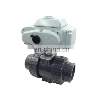 Brass SS304 PVC 2 way electric motor control motorized ball valve for water pvc electric ball valve