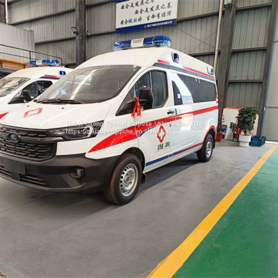 Cheng Li Ambulance Factory Export Jiangling Special Shun Short Axis Middle Top Negative Pressure Monitoring Ambulance