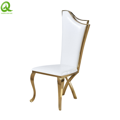 Wholesale luxury event furniture hotel banquet dining chair stainless steel wedding chair for rental party