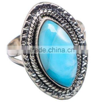 Rare Larimar 925 Sterling Silver Ring Ring,925 sterling silver jewelry wholesale,JEWELRY EXPORTER