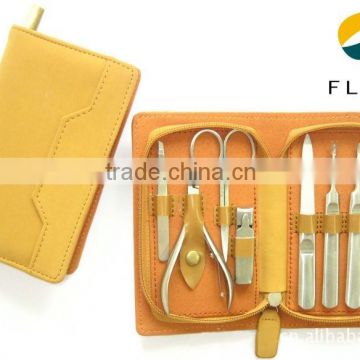 Wholesale goods from china imitation leather case manicure set/nail care tools