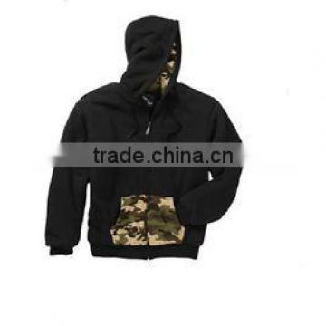 Black hoodie with camo pockets