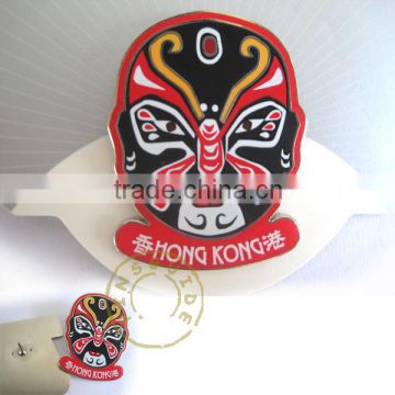 Beijing Opera Facial Masks' Metal Soft Enamel Lapel Pin Badge