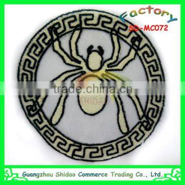 Custom spider design high quality appliqued embroidery patches