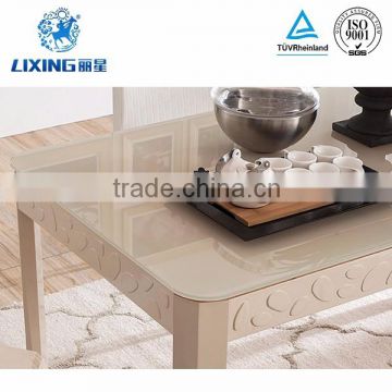 Modern Dining Room Solid Wood Legs MDF High Gloss Table