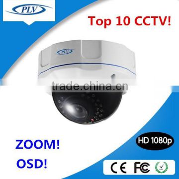 top 10 CCTV plug and play IP66 1080P indoor dome sdi zoom camera FCC,CE,ROHS Certification