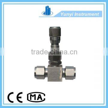 ferrule type micrometering needle valve