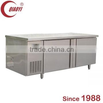 QIAOYI B2 360L Commercial Kitchen Worktable Refrigerator Freezer