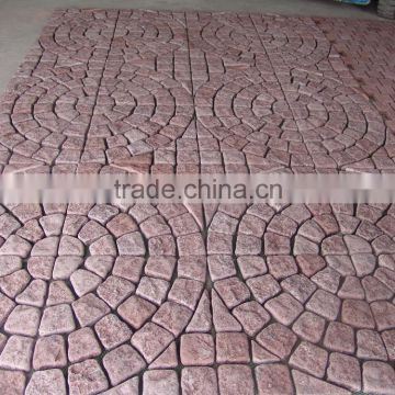 Red Porphyry Tumbled Cobble Stone Mosaic Stone