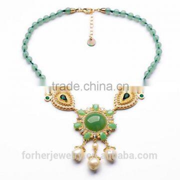 Hot selling fashion handmade chunky pearl necklaces SKA4695