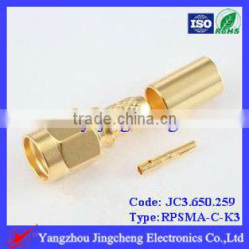 Reverse polarity SMA male body ,female socket for LMR 100,RG316,RG58,RP connector , RF connector ,coaxial connector