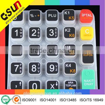 Quality assurance Customized Numeric silicone rubber keypad