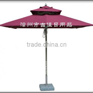 NAD-25R aluminum square outdoor double canopy umbrella