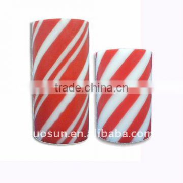 white and red helix fancy decorative gife candles