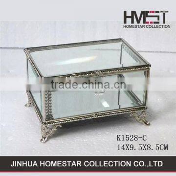 Factory wholesale personalized Beveled Glass Jewelry Box