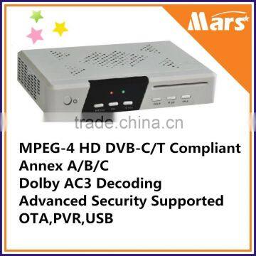 Combo Set Top Box DVB-T DVB-C H.264 HD, receiver DVB-C MPEG-4