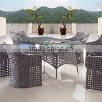 Synthetic Rattan Dining Set Aluminium Frame -Wicker Furniture Dining Set