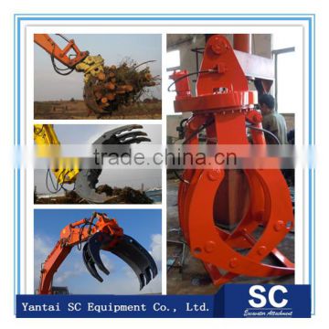 CE approved Excavator grapple Wood log grapple, rotating grapple