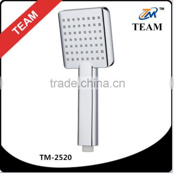 TM-2520 New plastic chrome bathroom shower accessories square hand shower head
