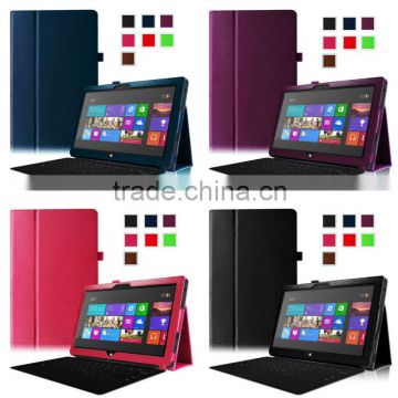 Laptop Book Folio Standing Leather Case For Microsoft Surface RT 10.6 Tablet