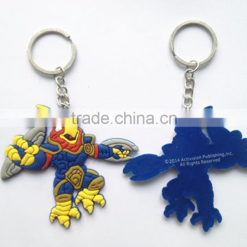 Animation Shaped Promotion Gift Metal Soft Rubber Key Chain PVC Manufacture