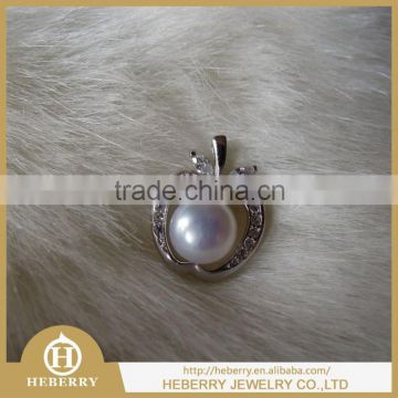 precious semi mounting pearl pendant sterling silver jewelry hot sale