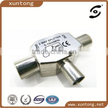 2 way compression connector video splitter 0-1000MHZ