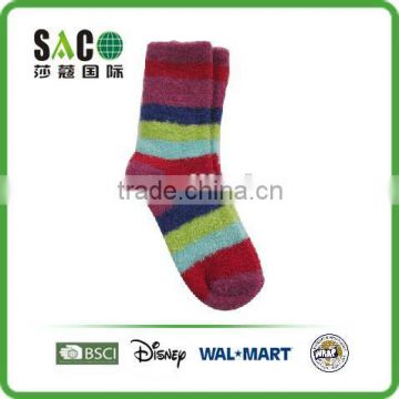 colorful stripe colourful fluffy socks