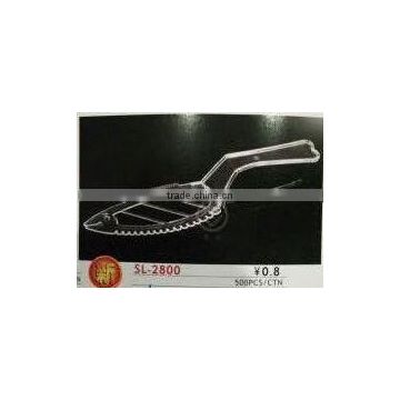 clear plastic fork with fish shape