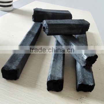 charcoal with low ash by long time burning
