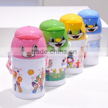 Custom image printing plastic water bottle blank for sublimation best gift for children