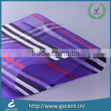 Beautiful stripes nylon stiff mesh fabric in roll for pencil pouch
