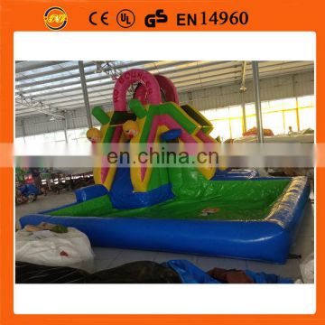 pororo inflatable water slide with pool